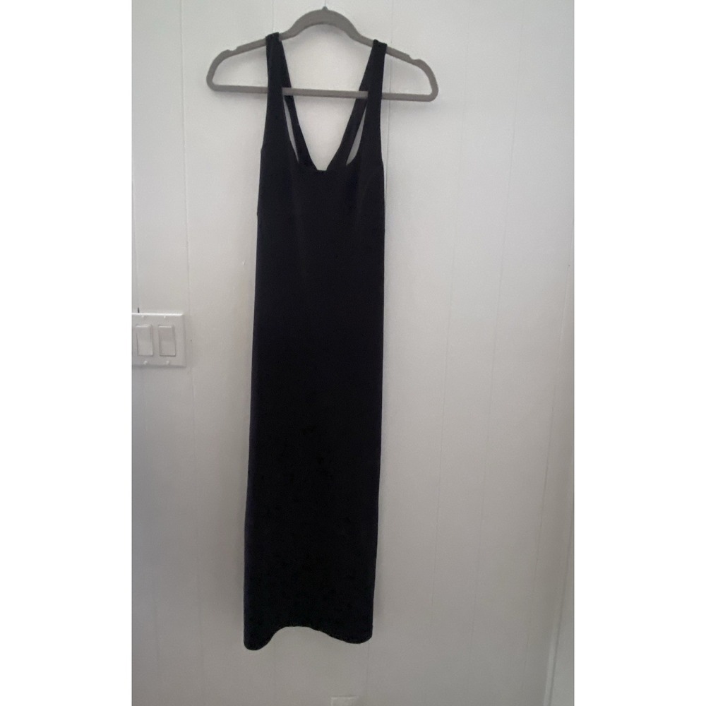 Sweaty Betty Explorer Cross Back MIDIโ Ribbed Dress in Black SZ 14